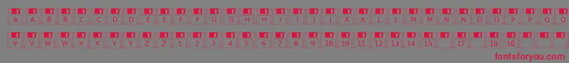 Floppydisk Font – Red Fonts on Gray Background