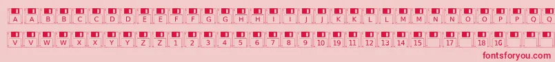 Floppydisk Font – Red Fonts on Pink Background