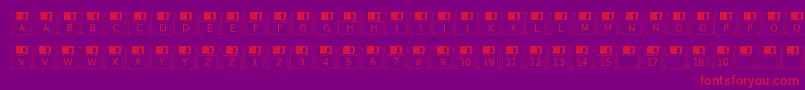 Floppydisk Font – Red Fonts on Purple Background