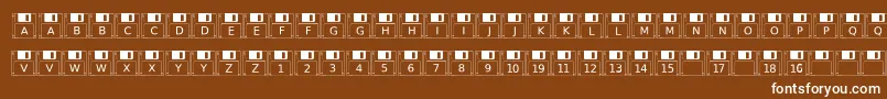 Floppydisk Font – White Fonts on Brown Background