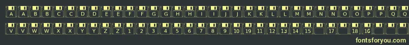 Floppydisk Font – Yellow Fonts on Black Background