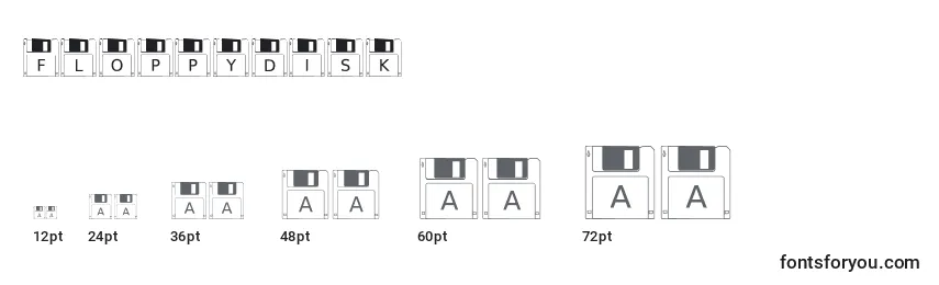 Floppydisk (97405) Font Sizes