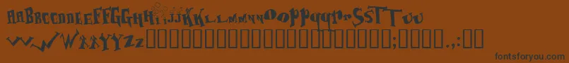 Baboonjazzbassoon Font – Black Fonts on Brown Background