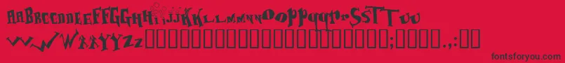 Baboonjazzbassoon Font – Black Fonts on Red Background