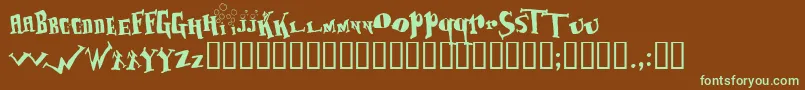 Baboonjazzbassoon Font – Green Fonts on Brown Background