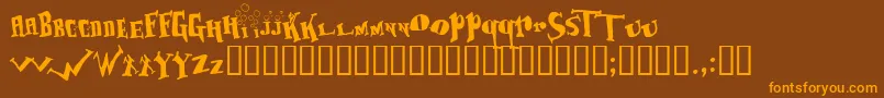 Baboonjazzbassoon Font – Orange Fonts on Brown Background