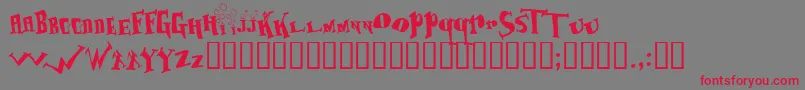 Baboonjazzbassoon Font – Red Fonts on Gray Background