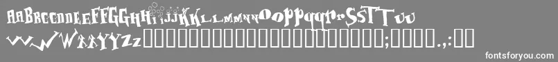 Baboonjazzbassoon Font – White Fonts on Gray Background