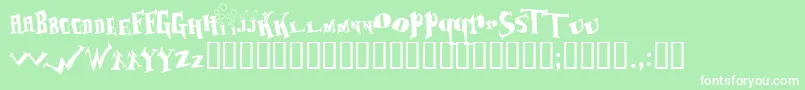 Baboonjazzbassoon Font – White Fonts on Green Background