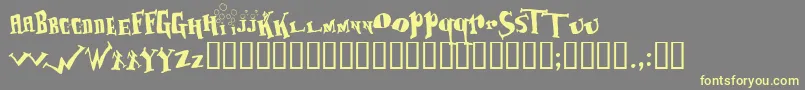 Baboonjazzbassoon Font – Yellow Fonts on Gray Background