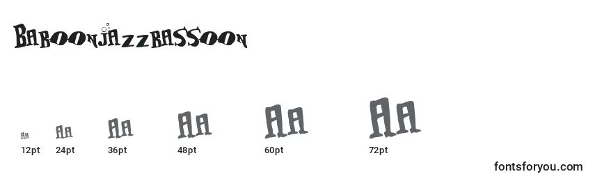 Размеры шрифта Baboonjazzbassoon
