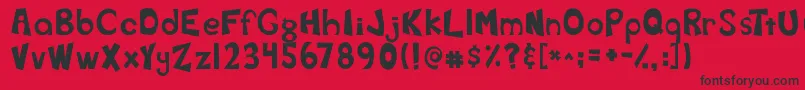 Fearth Font – Black Fonts on Red Background