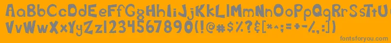 Fearth Font – Gray Fonts on Orange Background