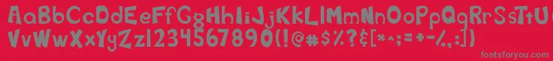 フォントFearth – 赤い背景に灰色の文字