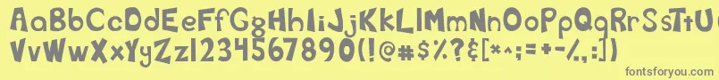 Fearth Font – Gray Fonts on Yellow Background