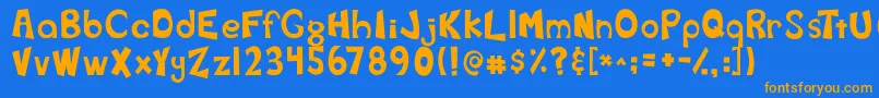 Fearth-fontti – oranssit fontit sinisellä taustalla