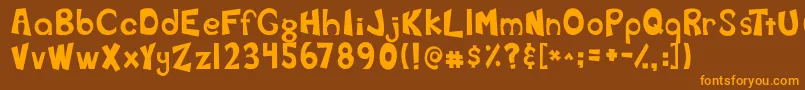 Fearth-fontti – oranssit fontit ruskealla taustalla