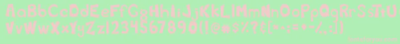 Fearth Font – Pink Fonts on Green Background