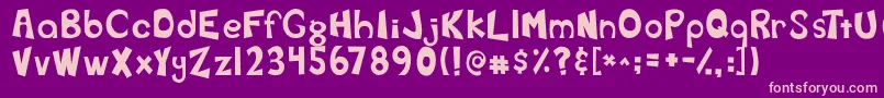 Fearth Font – Pink Fonts on Purple Background