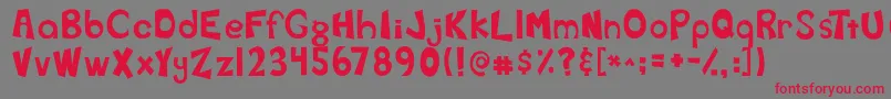 Fearth Font – Red Fonts on Gray Background