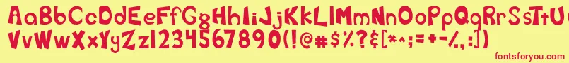 Fearth Font – Red Fonts on Yellow Background