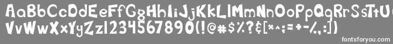 フォントFearth – 灰色の背景に白い文字