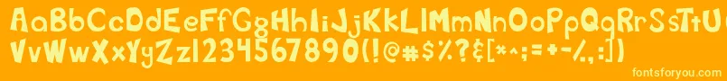 fuente Fearth – Fuentes Amarillas Sobre Fondo Naranja