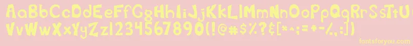 Weitere Informationen zur Fearth-Schriftart Fearth-Schriftart – Gelbe Schriften auf rosa Hintergrund
