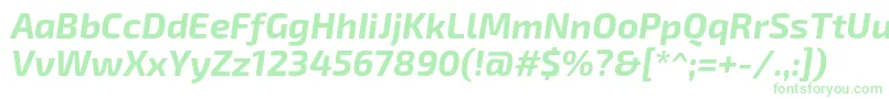 フォントExo2.0Bolditalic – 緑のフォント
