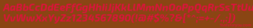 Exo2.0Bolditalic Font – Red Fonts on Brown Background