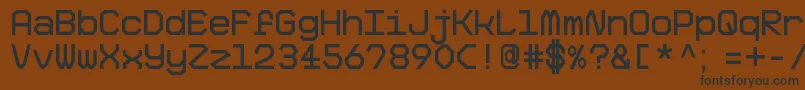 fuente BigPixelDemo – Fuentes Negras Sobre Fondo Marrón