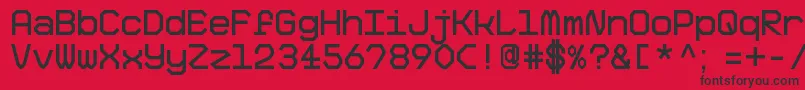 BigPixelDemo Font – Black Fonts on Red Background