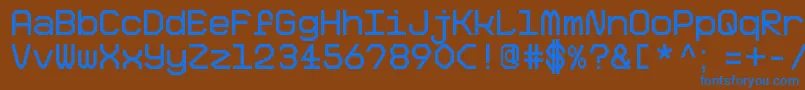 Шрифт BigPixelDemo – синие шрифты на коричневом фоне