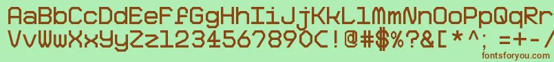 BigPixelDemo Font – Brown Fonts on Green Background