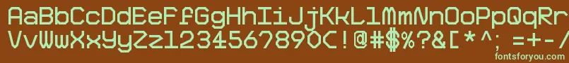 Шрифт BigPixelDemo – зелёные шрифты на коричневом фоне