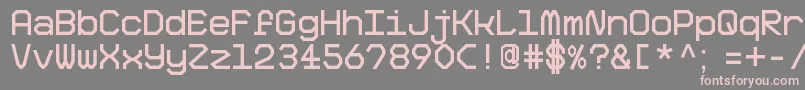 fuente BigPixelDemo – Fuentes Rosadas Sobre Fondo Gris