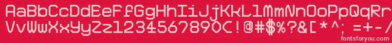 BigPixelDemo Font – Pink Fonts on Red Background