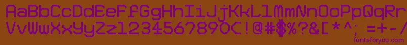 Шрифт BigPixelDemo – фиолетовые шрифты на коричневом фоне