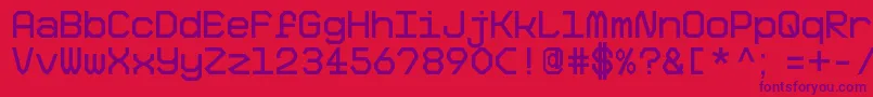BigPixelDemo Font – Purple Fonts on Red Background