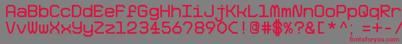 BigPixelDemo Font – Red Fonts on Gray Background
