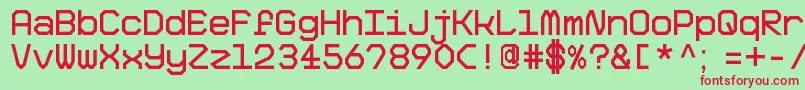 BigPixelDemo Font – Red Fonts on Green Background