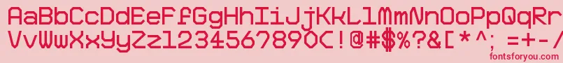 BigPixelDemo Font – Red Fonts on Pink Background