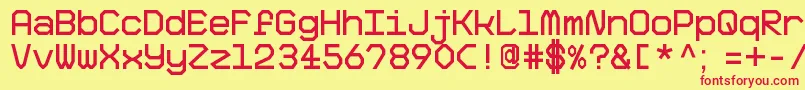 BigPixelDemo Font – Red Fonts on Yellow Background