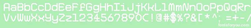 フォントBigPixelDemo – 緑の背景に白い文字