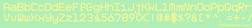 BigPixelDemo Font – Yellow Fonts on Green Background