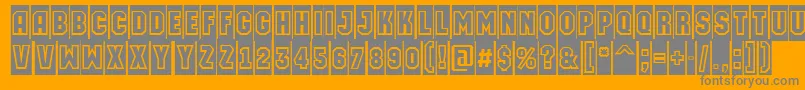 AMachinaortocmgr Font – Gray Fonts on Orange Background