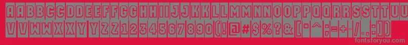 AMachinaortocmgr Font – Gray Fonts on Red Background