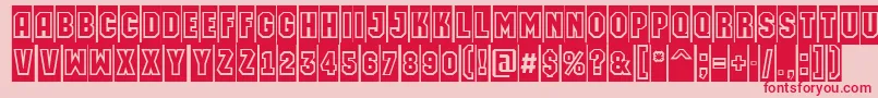 AMachinaortocmgr Font – Red Fonts on Pink Background