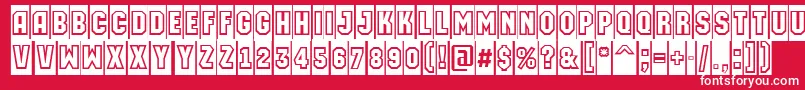 AMachinaortocmgr Font – White Fonts on Red Background