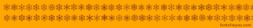 FauxSnowBrk Font – Brown Fonts on Orange Background